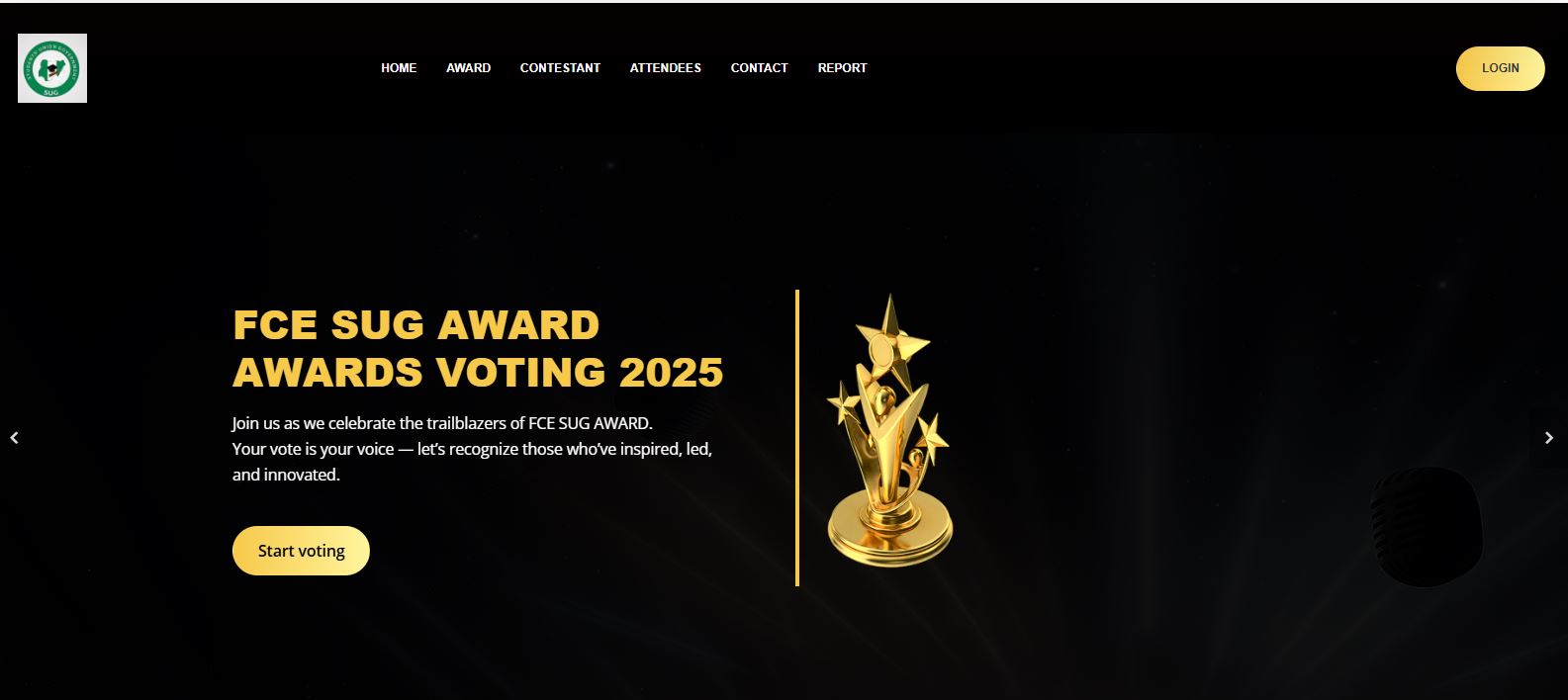 An award voting platform for voting exercise.